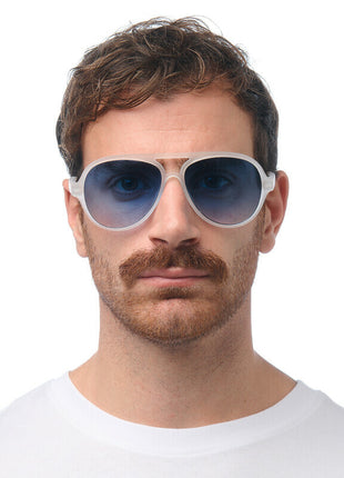 OK021-TCL Okkia Alessio heren zonnebril transparant met blauwe glazen