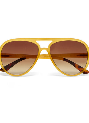 OK021-TYE Okkia Alessio unisex zonnebril transparant geel met bruine glazen