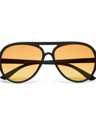 OK01BK-YE Okkia Alessio unisex zonnebril zwart met gele glazen