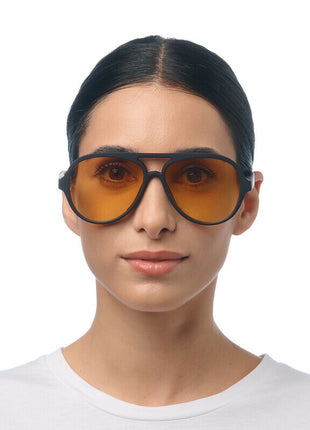 OK01BK-YE Okkia Alessio dames zonnebril zwart met gele glazen