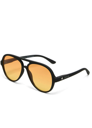 OK01BK-YE Okkia Alessio unisex zonnebril zwart met gele glazen