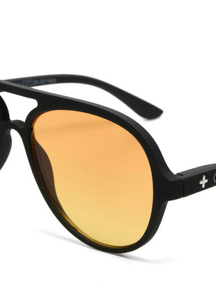 OK01BK-YE Okkia Alessio unisex zonnebril zwart met gele glazen