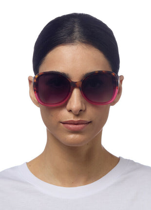 OK019-HP okkia dames zonnebril anna vlinder havana roze modieus italiaans design