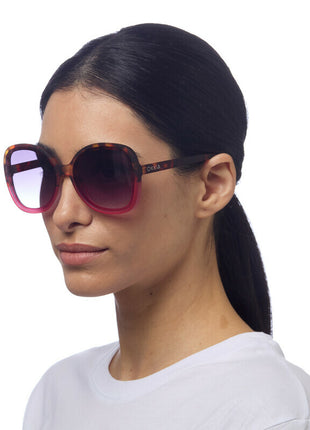 OK019-HP okkia dames zonnebril anna vlinder havana roze modieus italiaans design