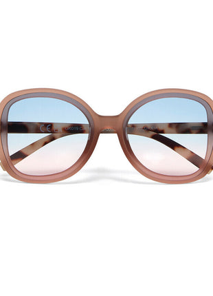 OK019PH-BP Okkia Anna dames zonnebril pink havana, blauw / roze glazen