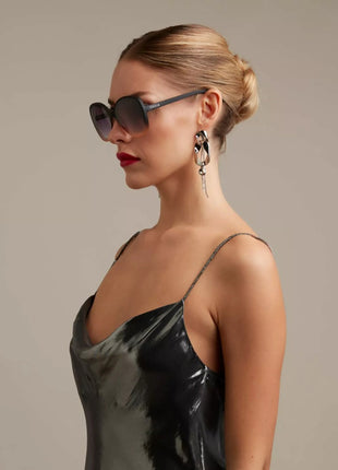 OK019-BP Okkia Anna dames zonnebril vlinder black shaded rose