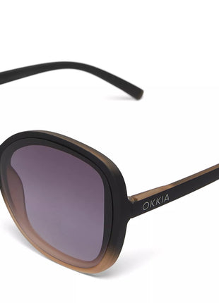 OK019-BP Okkia Anna dames zonnebril vlinder black shaded rose