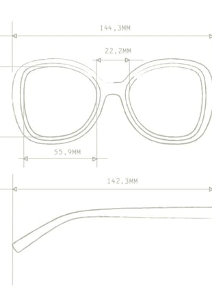 Okkia Anna dames zonnebril vlinder classic havana