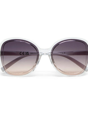 OK019TCL-BK Okkia Anna dames zonnebril vlinder helder zwarte glazen