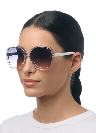 OK019TCL-BK Okkia Anna dames zonnebril vlinder helder zwarte glazen