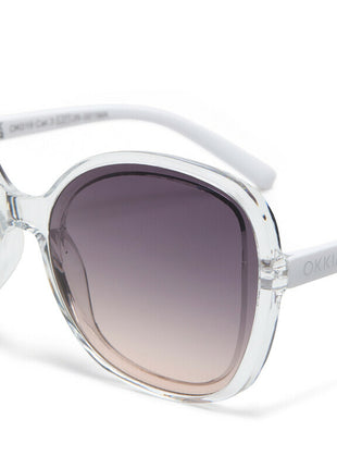 OK019TCL-BK Okkia Anna dames zonnebril vlinder helder zwarte glazen