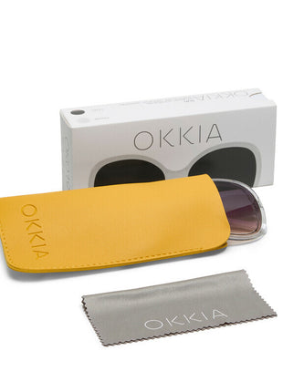 OK019TCL-BK Okkia Anna dames zonnebril vlinder helder zwarte glazen