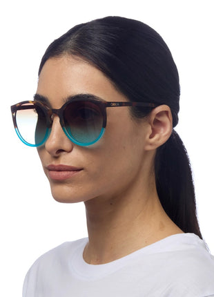 OK045-HB Okkia Berlino dames Italiaanse zonnebril havana blauw