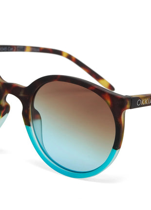 OK045-HB Okkia Berlino dames Italiaanse zonnebril havana blauw