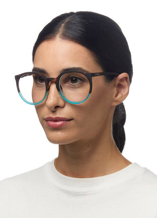 OK055HB Okkia Bologna dames leesbril havana blauw - kies sterkte