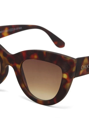 OK013-CH Okkia Claudia dames zonnebril big cat eye classic havana