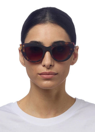 OK013-CH Okkia Claudia dames zonnebril big cat eye classic havana