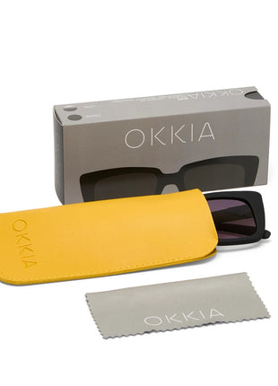 Okkia Elba Italiaanse dames zonnebril zwart