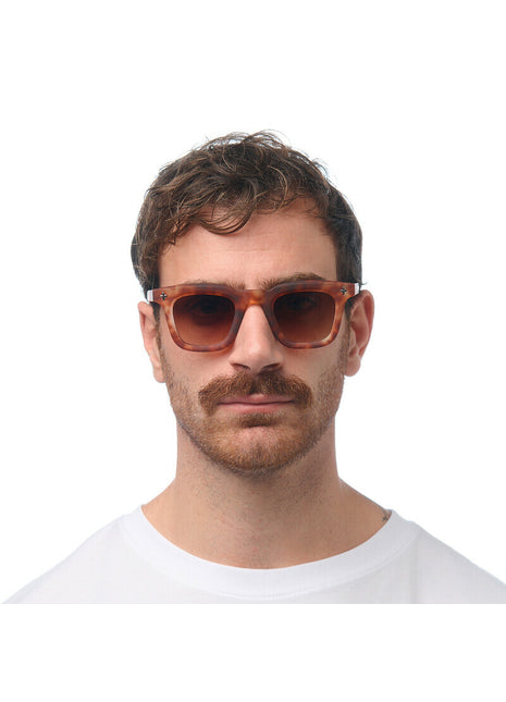 OK068B3H-BR Okkia Firenze unisex zonnebril Sahara Havana