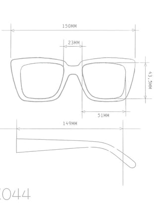 OK044 Okkia Elba Italiaanse dames zonnebril 