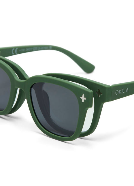 Okkia Magmask Clip-On Giovanni leesbril polariserend zonframe groen