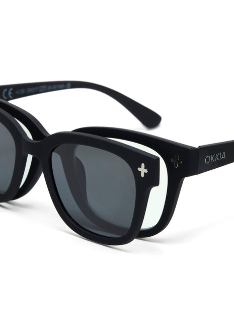 Okkia Magmask Clip-On Giovanni polariserend zonframe zwart