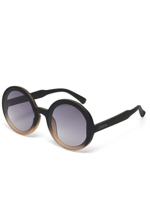 OK014-BP OKKIA Monica Round dames zonnebril black shaded rose