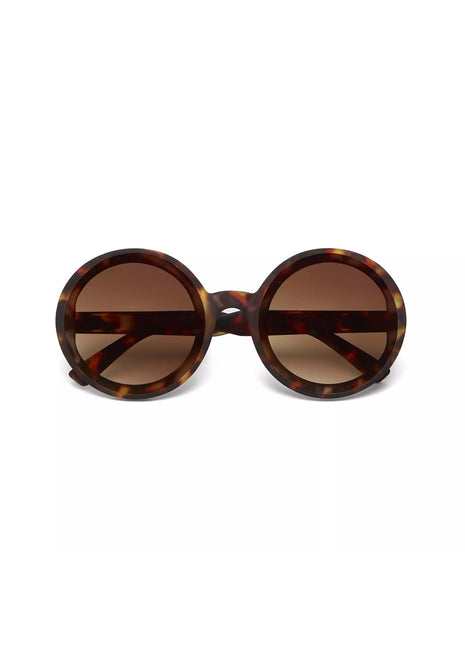 OK014-CH OKKIA Monica Round dames zonnebril classic havana