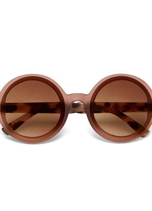 OK014-PH OKKIA Monica Round dames zonnebril pink havana