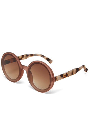 OK014-PH OKKIA Monica Round dames zonnebril pink havana