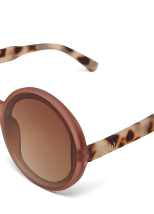 OK014-PH OKKIA Monica Round dames zonnebril pink havana