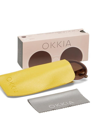 OK014-PH OKKIA Monica Round dames zonnebril pink havana