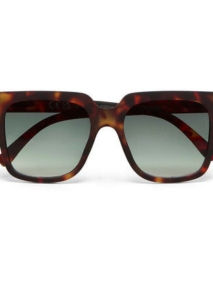 OK040CH-GR Okkia Roma unisex zonnebril classic havana, groene glazen