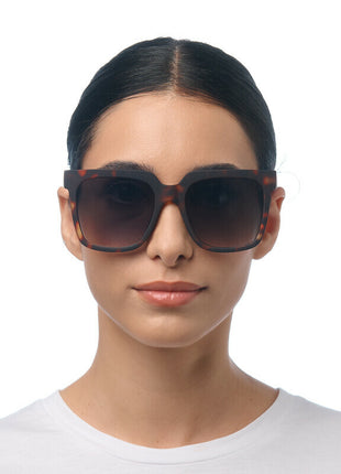 OK040CH-GR Okkia Roma unisex zonnebril classic havana, groene glazen