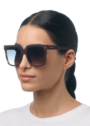 OK040CH-GR Okkia Roma unisex zonnebril classic havana, groene glazen