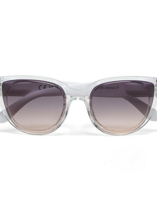 OK020TCL-BK Okkia Silvia dames zonnebril helder met zwarte glazen