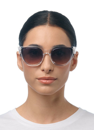 OK020TCL-BK Okkia Silvia dames zonnebril helder met zwarte glazen