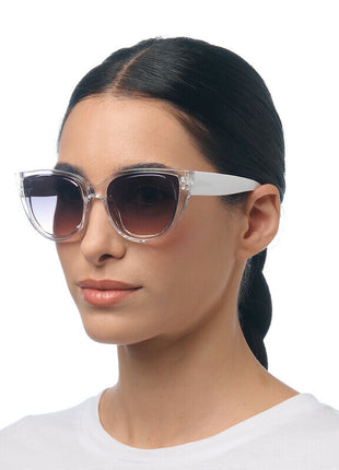 OK020TCL-BK Okkia Silvia dames zonnebril helder met zwarte glazen