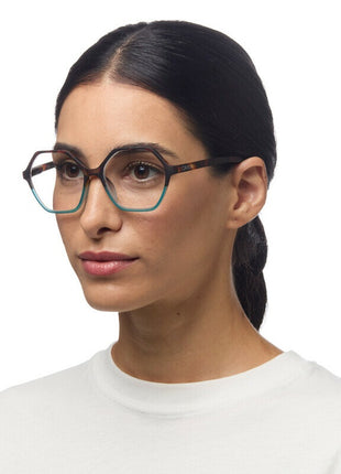 OK036HB Okkia Venezia dames leesbril havana blauw - kies uw sterkte