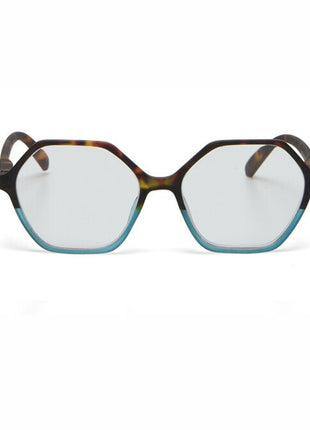 OK036HB Okkia Venezia dames leesbril havana blauw - kies uw sterkte