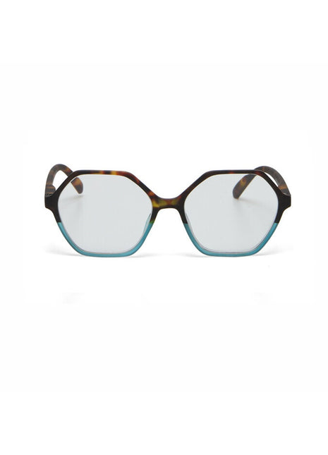 OK036HB Okkia Venezia dames leesbril havana blauw - kies uw sterkte