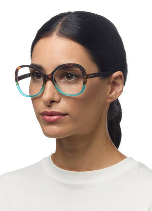 OK049HB Okkia Verona dames leesbril havana blauw - kies sterkte