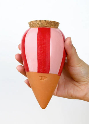 Pepin Olla hydraterende kegel roze rood gestreept