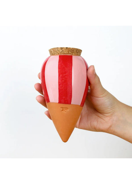 Pepin Olla hydraterende kegel roze rood gestreept