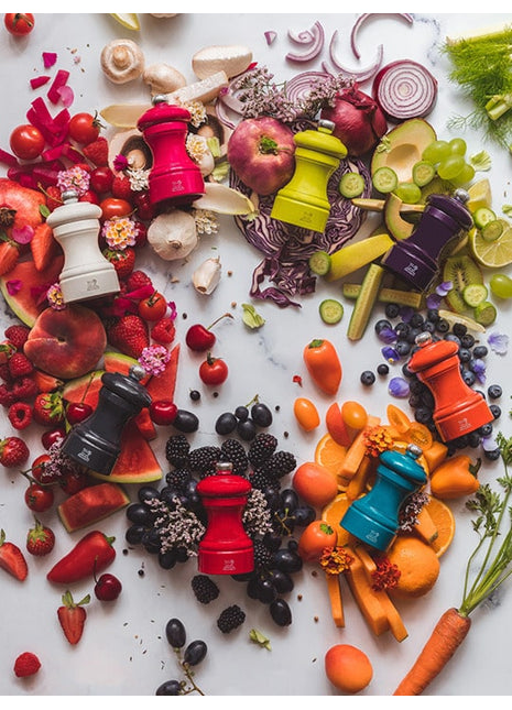 40710 Peugeot Saveurs Bistro zoutmolen gelakt hout passierood 10 cm