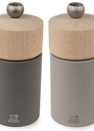 Peugeot Boreal pepermolen zoutmolen set rotsgrijs / kiezelgrijs 12cm