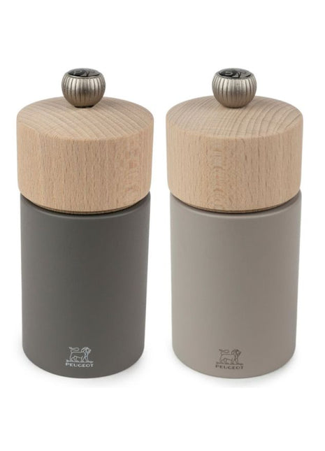 Peugeot Boreal pepermolen zoutmolen set rotsgrijs / kiezelgrijs 12cm