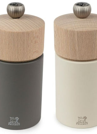 Peugeot Boreal pepermolen zoutmolen set rotsgrijs / vederwit 12cm