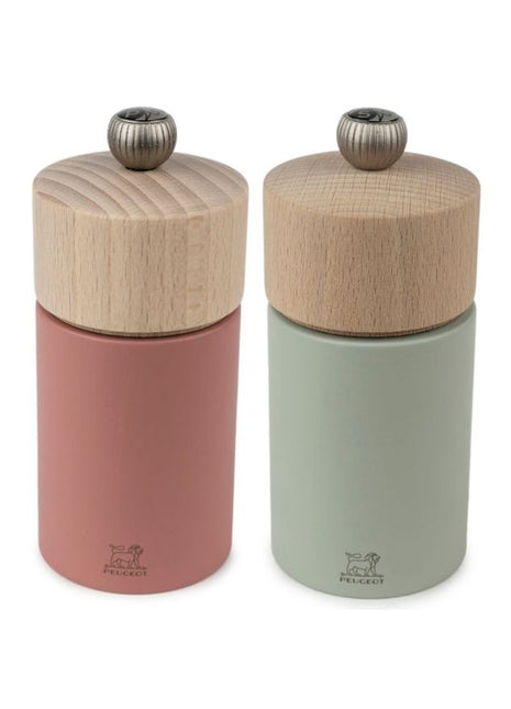 Peugeot Boreal pepermolen zoutmolen set praline / saliegroen 12cm
