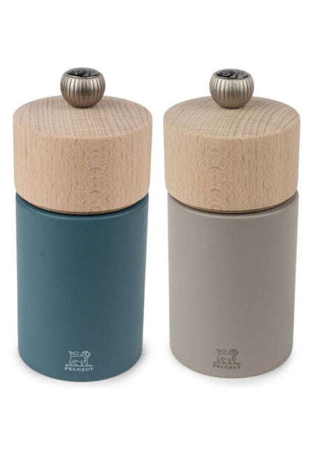 Peugeot Boreal pepermolen zoutmolen set blauw / grijs 12cm